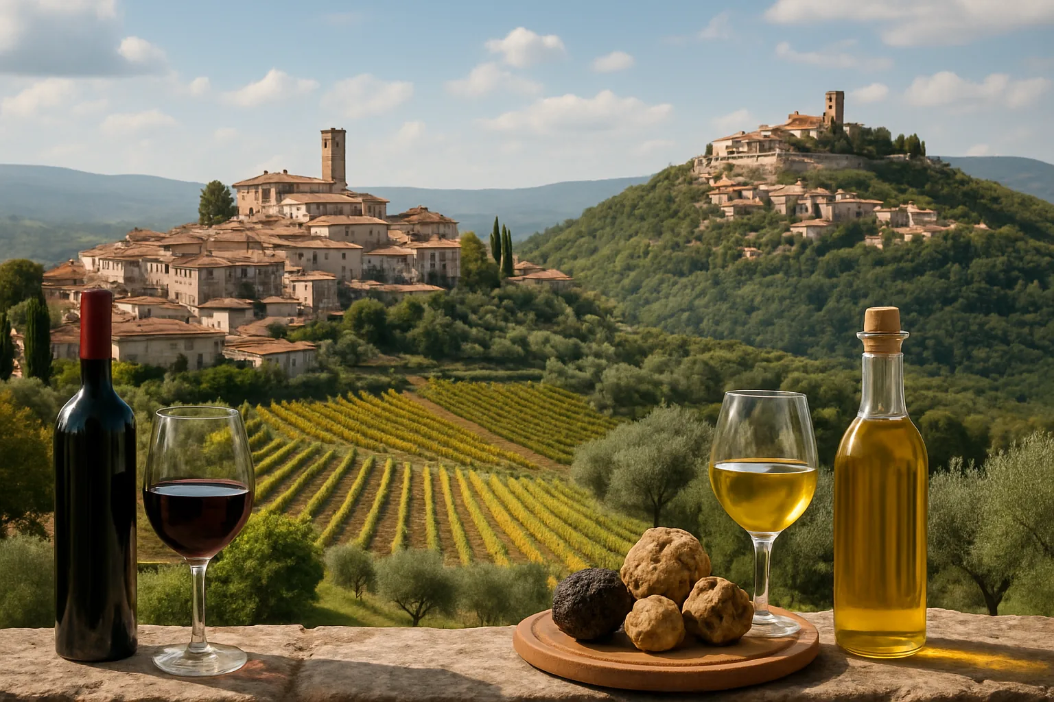 Borghi del gusto: vino, olio e tartufo tra Italia e Istria