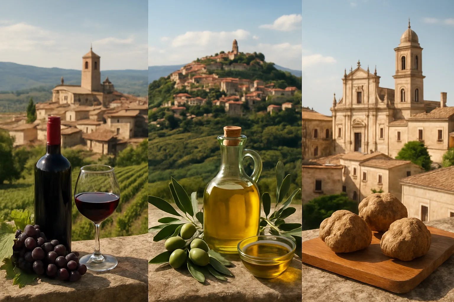 Borghi del sapore: Torgiano, Motovun e il Salento, dove vino, olio e tartufo raccontano il territorio